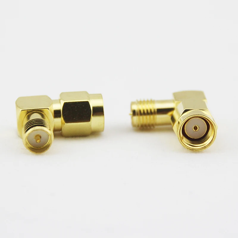 OliYin 10pcs/lot Antenna Connector RPSMA Female to Male Adapter Adaptor RP-SMA F M 90 degree Right Angle | Игрушки и хобби