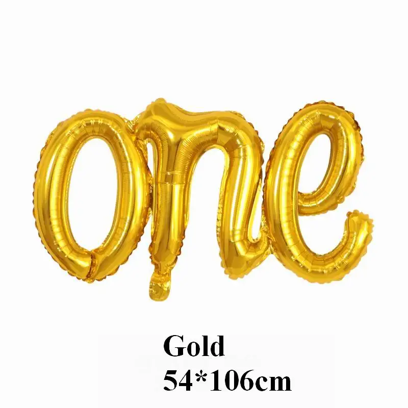 gold one Jumbo One/Детские воздушные шары из фольги для мальчиков и девочек, детские вечерние украшения для вечеринки - Цвет: gold one