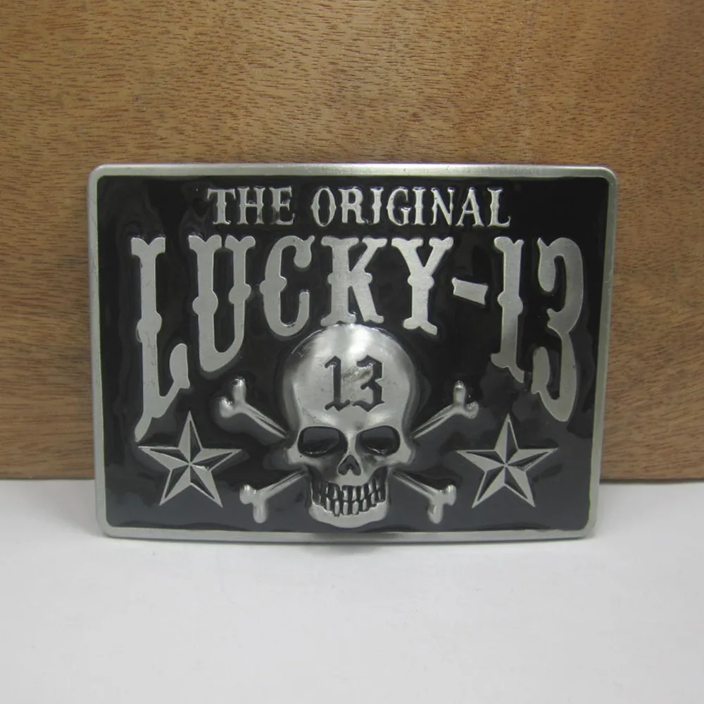 BuckleClub ретро lucky 13 джинсы с изображением черепа Подарочный ремень пряжка FP 01870