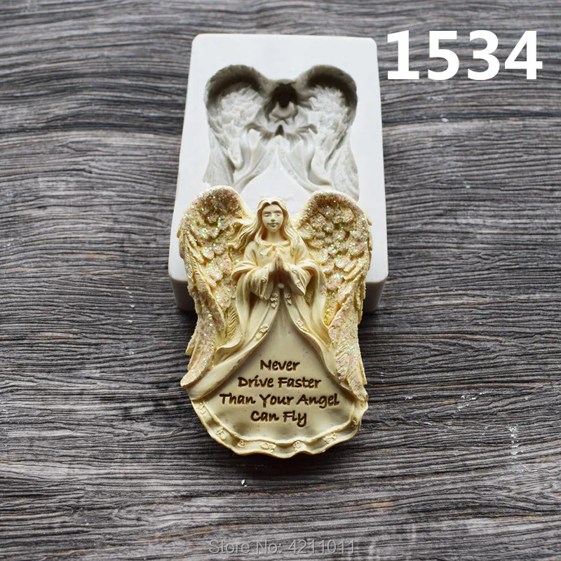 Guardian goddess Angel силиконовая форма для торта украшение для помадной глазури Diy Эфирное масло расправляющее гипсовые поделки Мыло Свеча форма