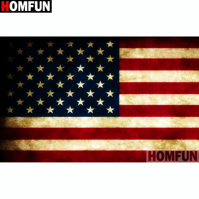 Алмазная живопись HOMFUN Национальный флаг вышивка крестиком из квадратных/круглых
