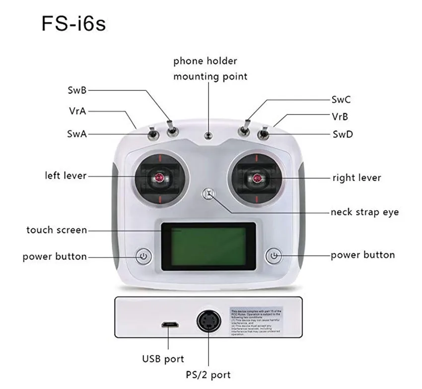 Flysky FS I6S 10ch 2 4G AFHDS 2A Радиоуправляемый передатчик с ресивером для
