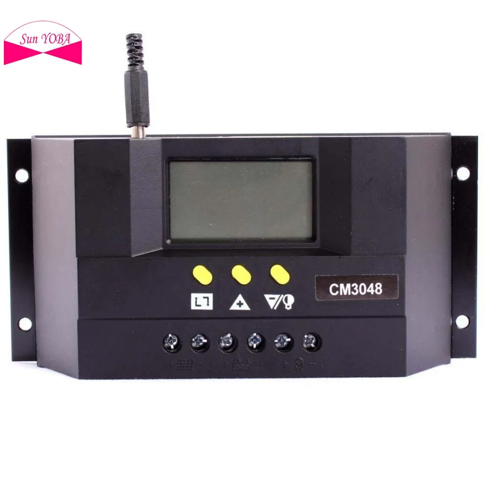 Солнечный yoba LCD 30/60A контроллер солнечного зарядного устройства ШИМ панель