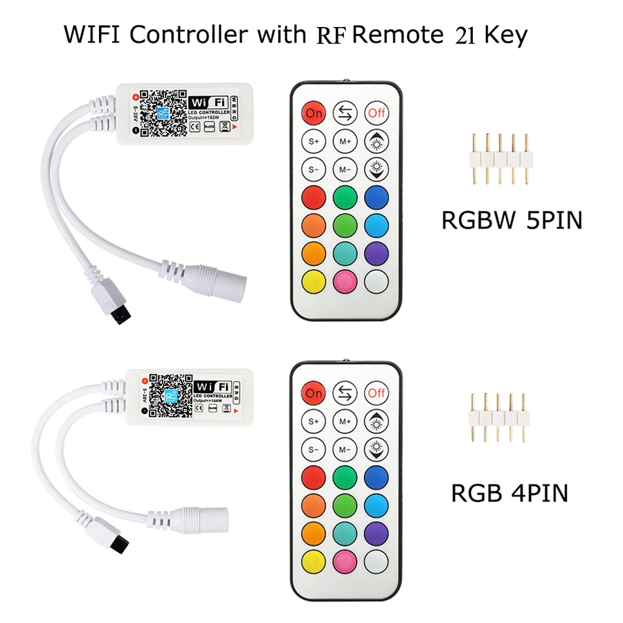 Wi-Fi RGB/RGBW DC12-28V IR RF контроллер полосы Музыки от Amazon Alexa Google домашний телефон wifi Bluetooth контроллер для S