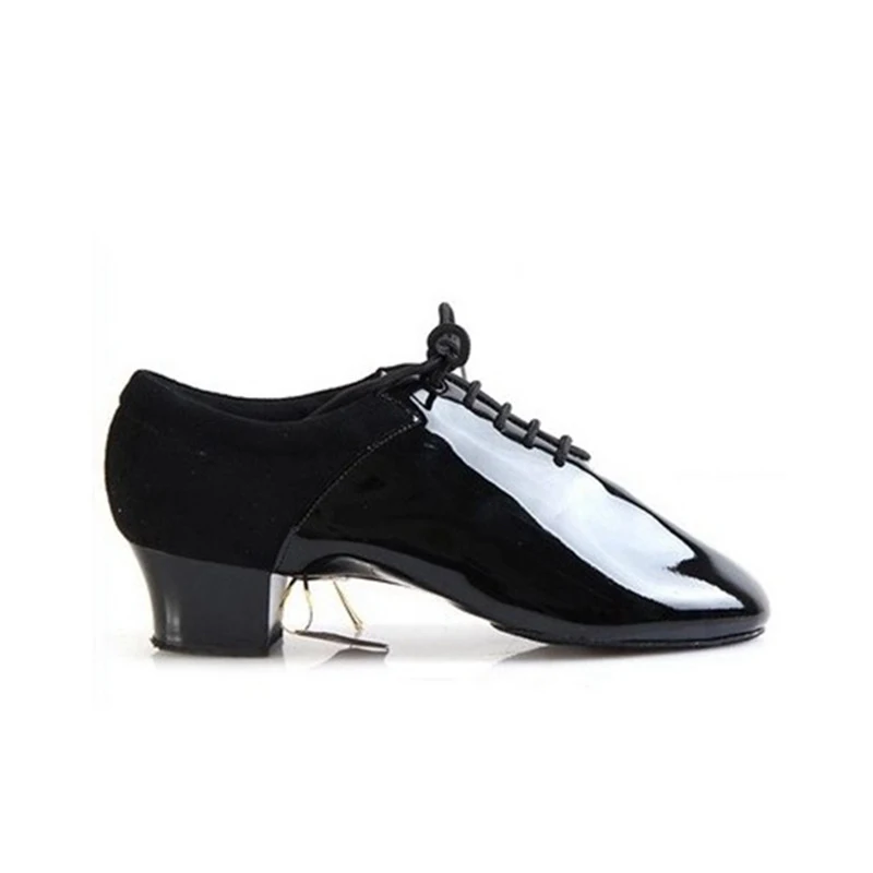 Sneakers Dance Shoes Ballroom Latin Shoes Jazz Import patent leather Comfortable heel High - end professional Black heel 4.5 cm