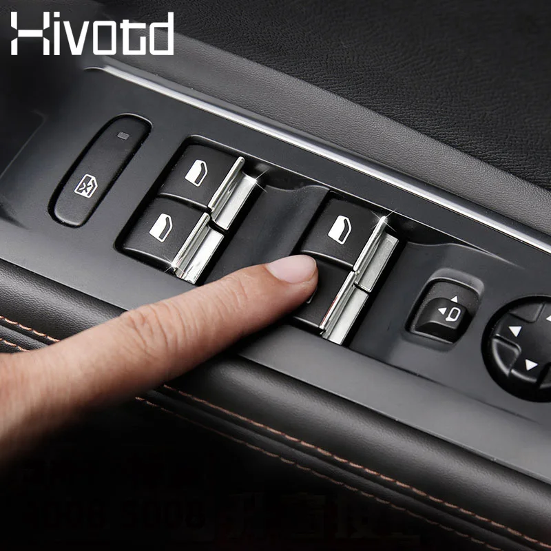 Для Пежо 3008 Peugeot GT / 5008 автомобильный Стайлинг ABS кнопка для подъема автомобильных