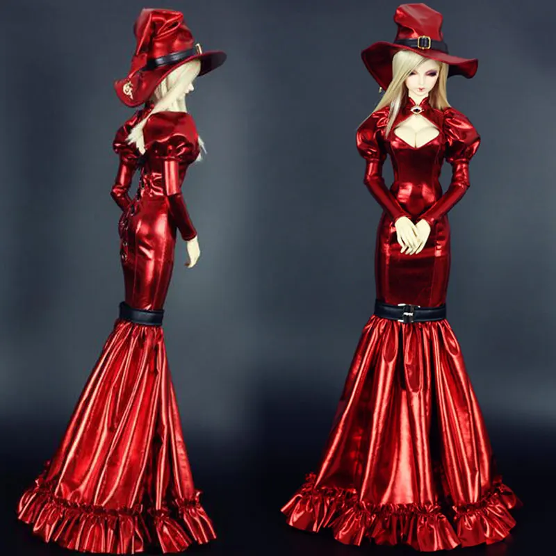

Accept custom NEW Retro Classics Red Witch Long skirt 1/3 1/4 BJD SD SD13 SD16 SDGR Girl MSD IP Doll Clothes