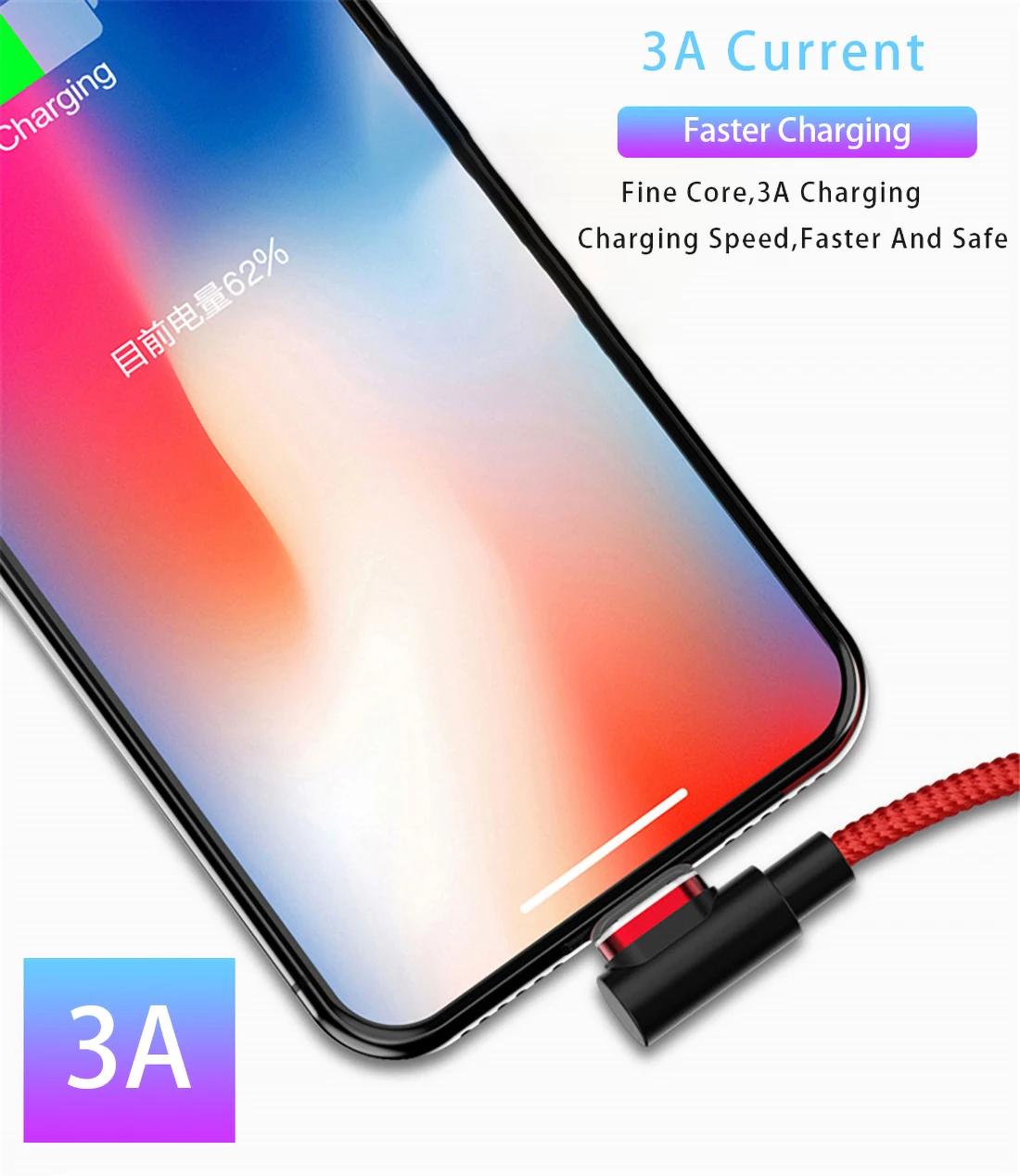 Магнитный кабель Micro usb type C для iPhone Lighting Cable 1 м 3A провод для быстрого заряда магнит на 90 градусов быстрое зарядное устройство для huawei P30
