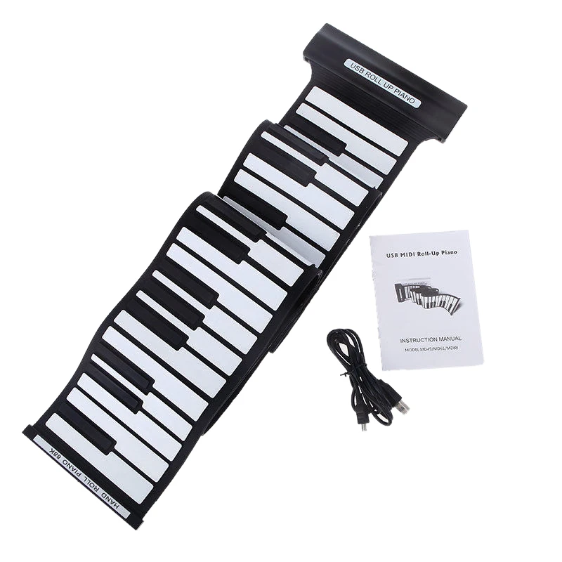 

ADDFOO 88 Keys USB Roll up Roll-up Electronic Piano Electronic Silicon Flexible Keyboard Professional Hand Roll Piano Organ