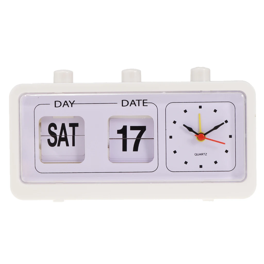

Retro Fashion Flip Clock Digtal Flip Day Date Time Display Clock
