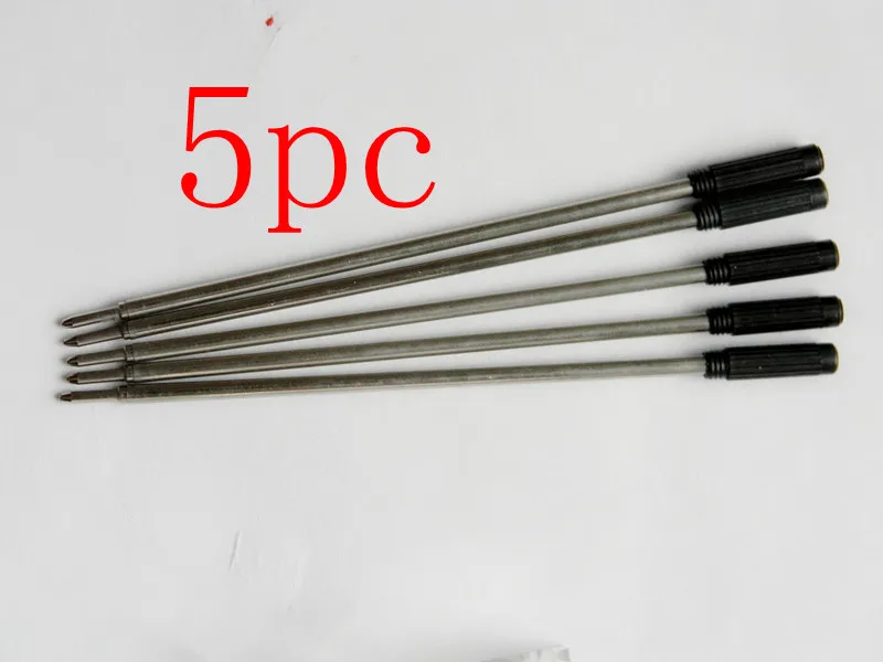 5pc Refill 1 шт. красный деревянный Золотой зажим и серебряная шариковая ручка с зажимом - Цвет: 5pc Refill