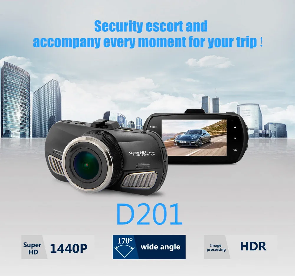 Blackview D201 Ambarella A12 Автомобильный видеорегистратор с gps отслеживанием 2," lcd HD 1440P H.264 170 градусов для транспорта видеокамера
