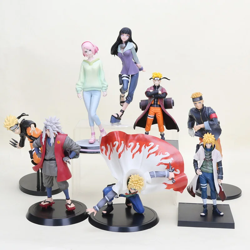 Драгоценный камень Наруто Shippuden фигурка Наруто Хьюга Хината Hyuga мягко шаг близнец Львы кулак Jiraiya Minato Saruka ПВХ Модель игрушки