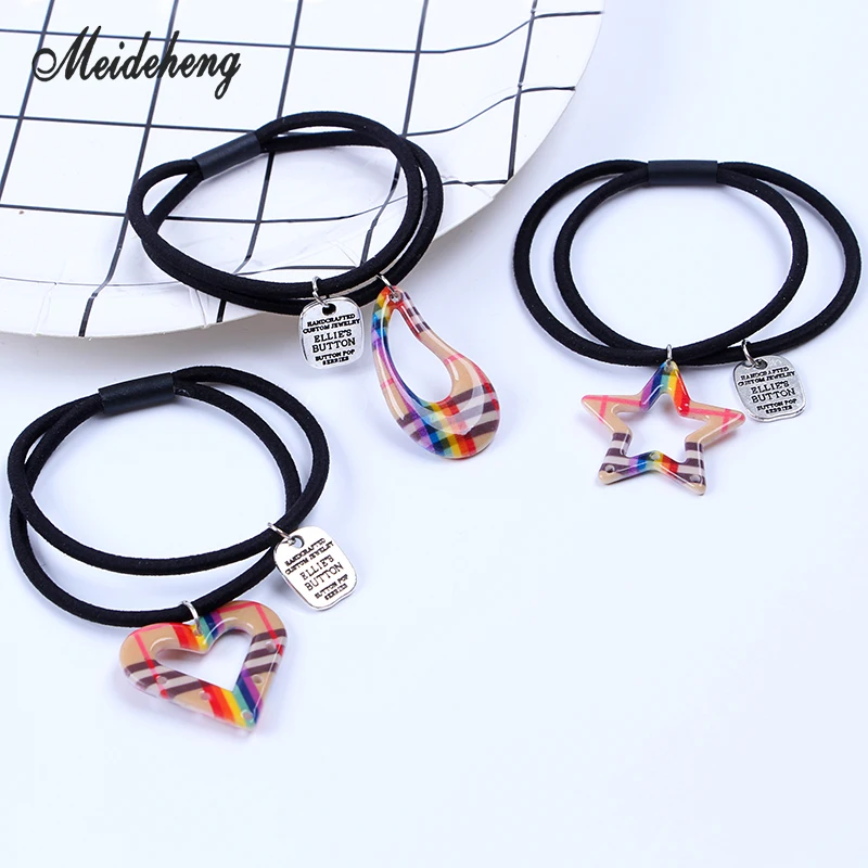 Acrylic Rainbow beads for Jewelry Making Scottish Tartan Swallow Earring Pendant Necklace Hair Ornament Women Gifts Accessory | Украшения и
