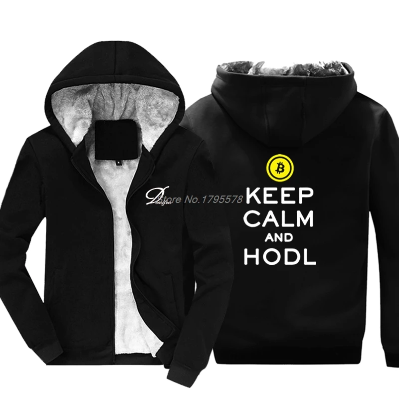 Биткойн Keep Calm And Hodl криптовалюты крутые толстовки для мужчин сохраняют тепло