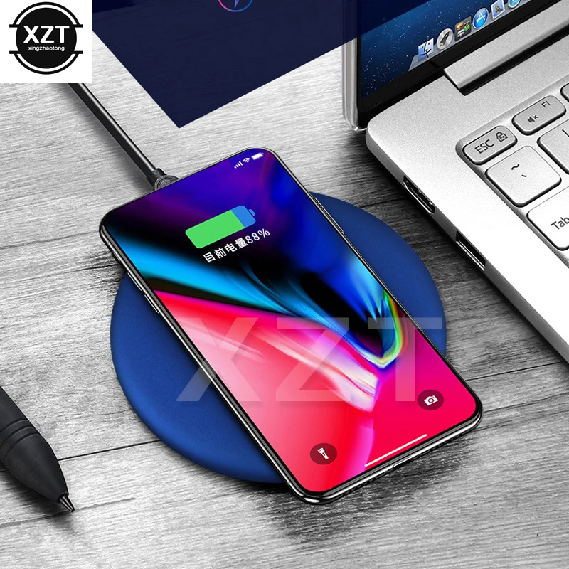 Быстрое беспроводное зарядное устройство Qi Pad Desktop для iPhone X 8 Plus Samsung Galaxy S7 разъемы