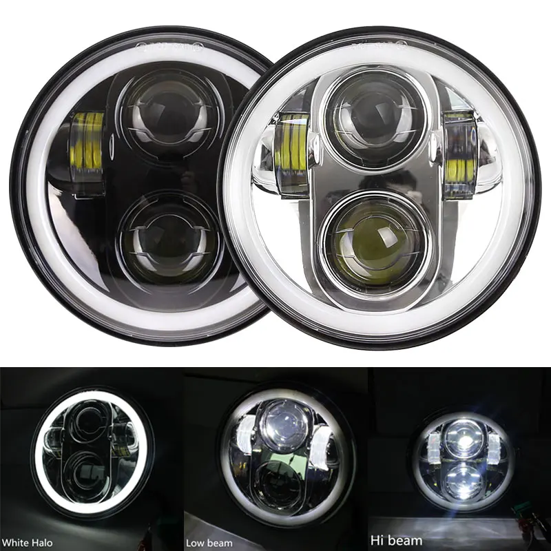 DOT 5 75 &quot5 3/4 дюйма светодиодный фара для мотоцикла с DRL Halo кольцевая Замена FXD FXDL FXDC