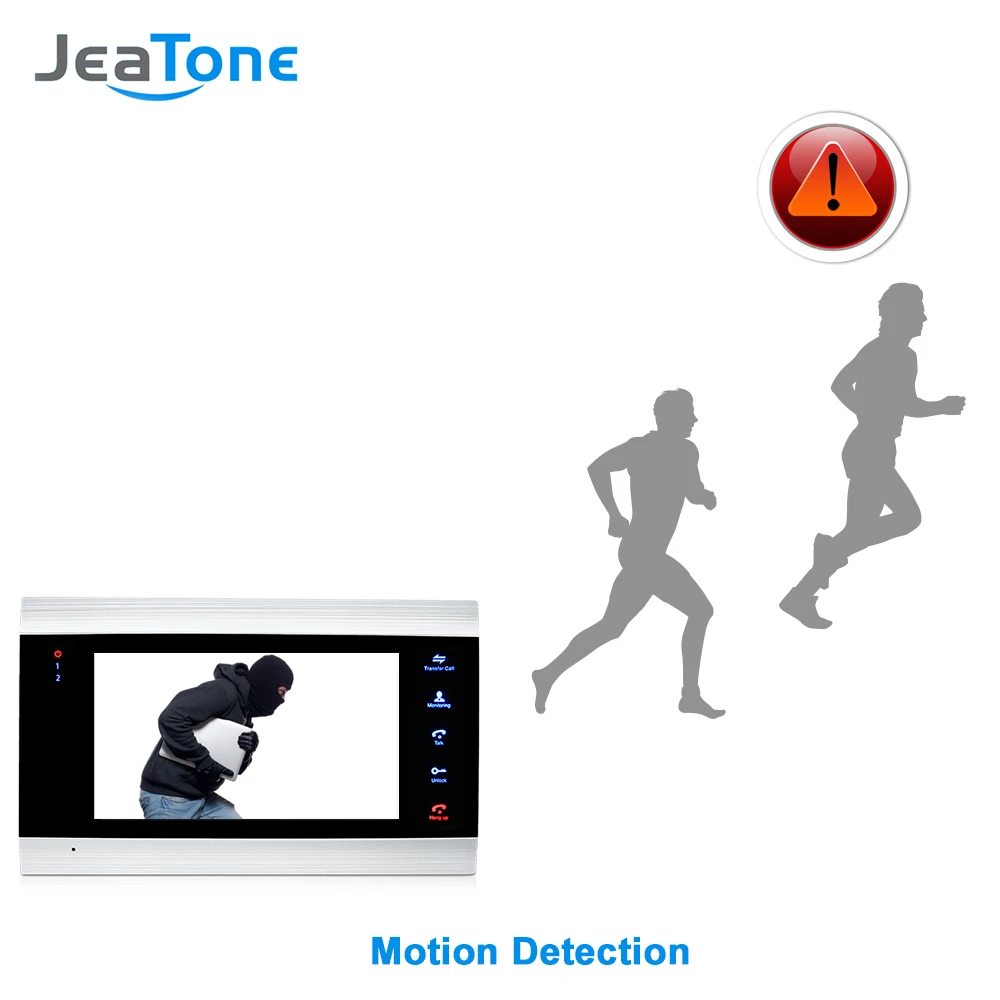 

720P/AHD 4 Wired 7'' Video Door Phone Intercom Door Bell Security System Voice message/Motion Detection/MP4 Player 2 Monitors