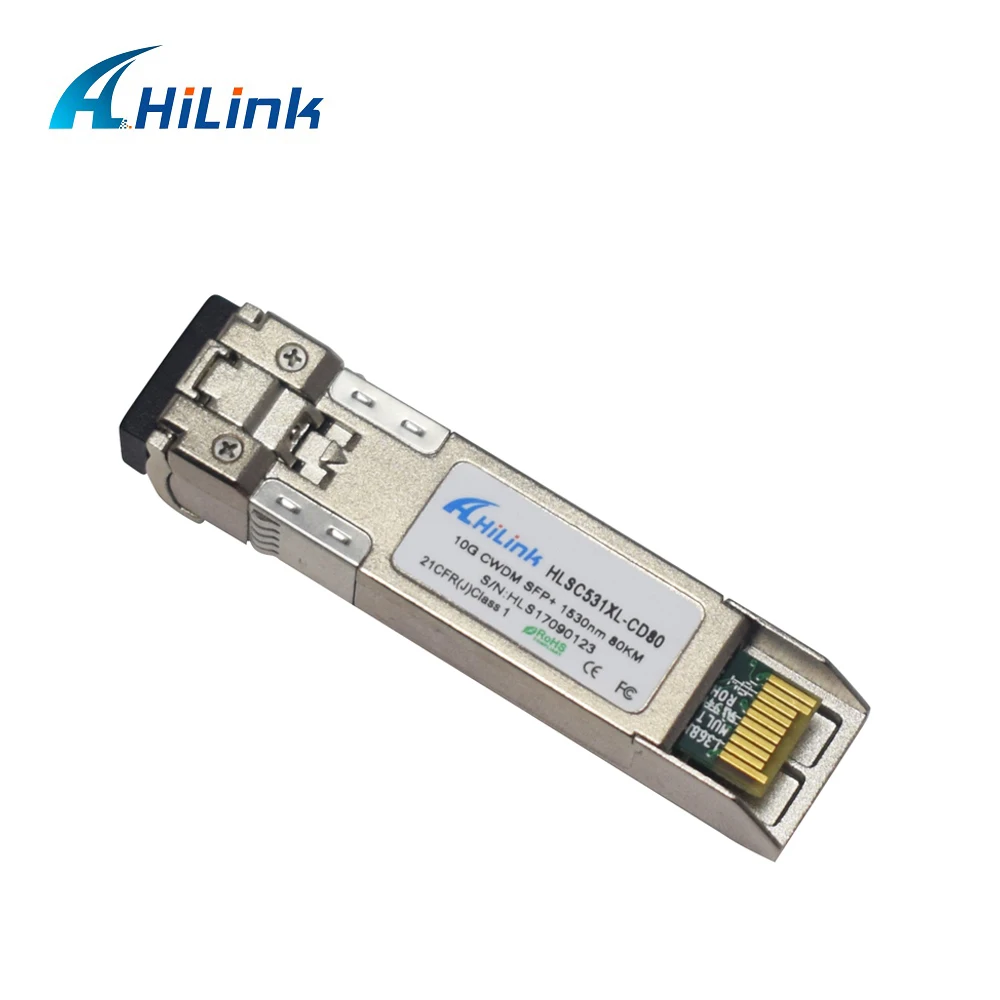 Hilink 10GBASE ZR CWDM SFP + модуль 10G 80KM 1470 ~ 1610nm DDM LC оптический приемопередатчик|cwdm sfp|optical