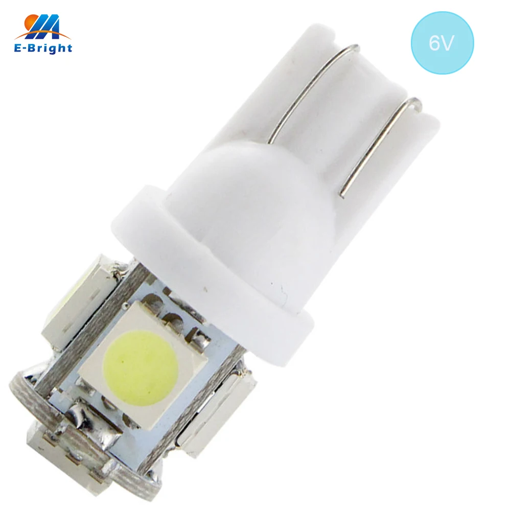 YM E-Bright 100X T10 194 168 W5W 6V 6 3 V 5050 5 SMD Светодиодная лампа габаритного света парковочный