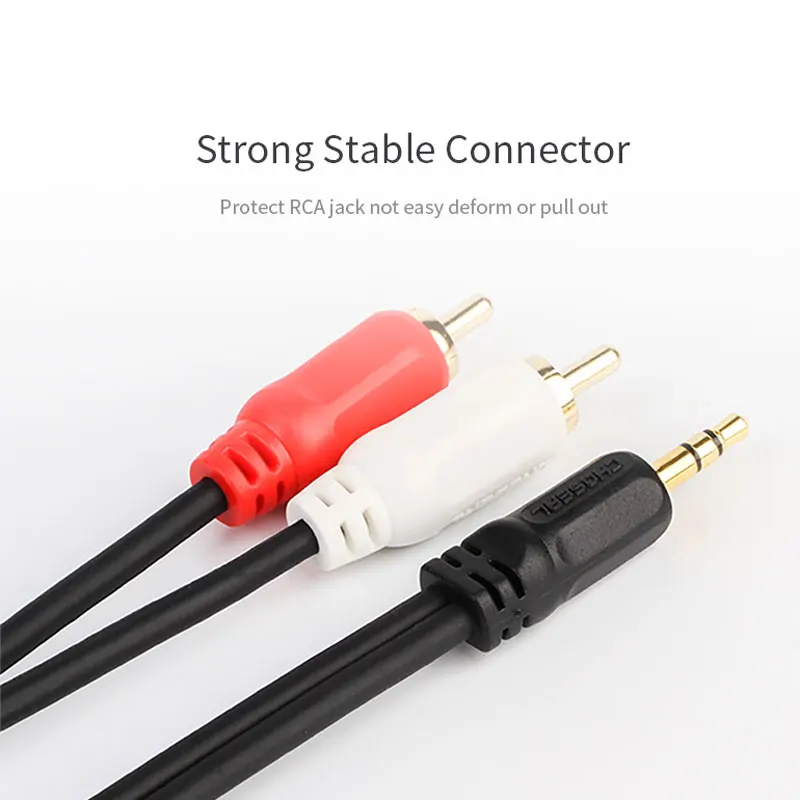 Кабель CHOSEAL RCA 2RCA аудиокабель с разъемом 3 5 мм штырь кабель AUX для наушников