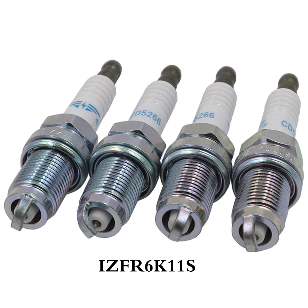 

DS 4pcs IZFR6K11S 5266 Car Spark Plugs Iridium ignition plug IZFR6K11S Apply to For Hon da Ci vic CR-V FR-V IZFR6K-11S