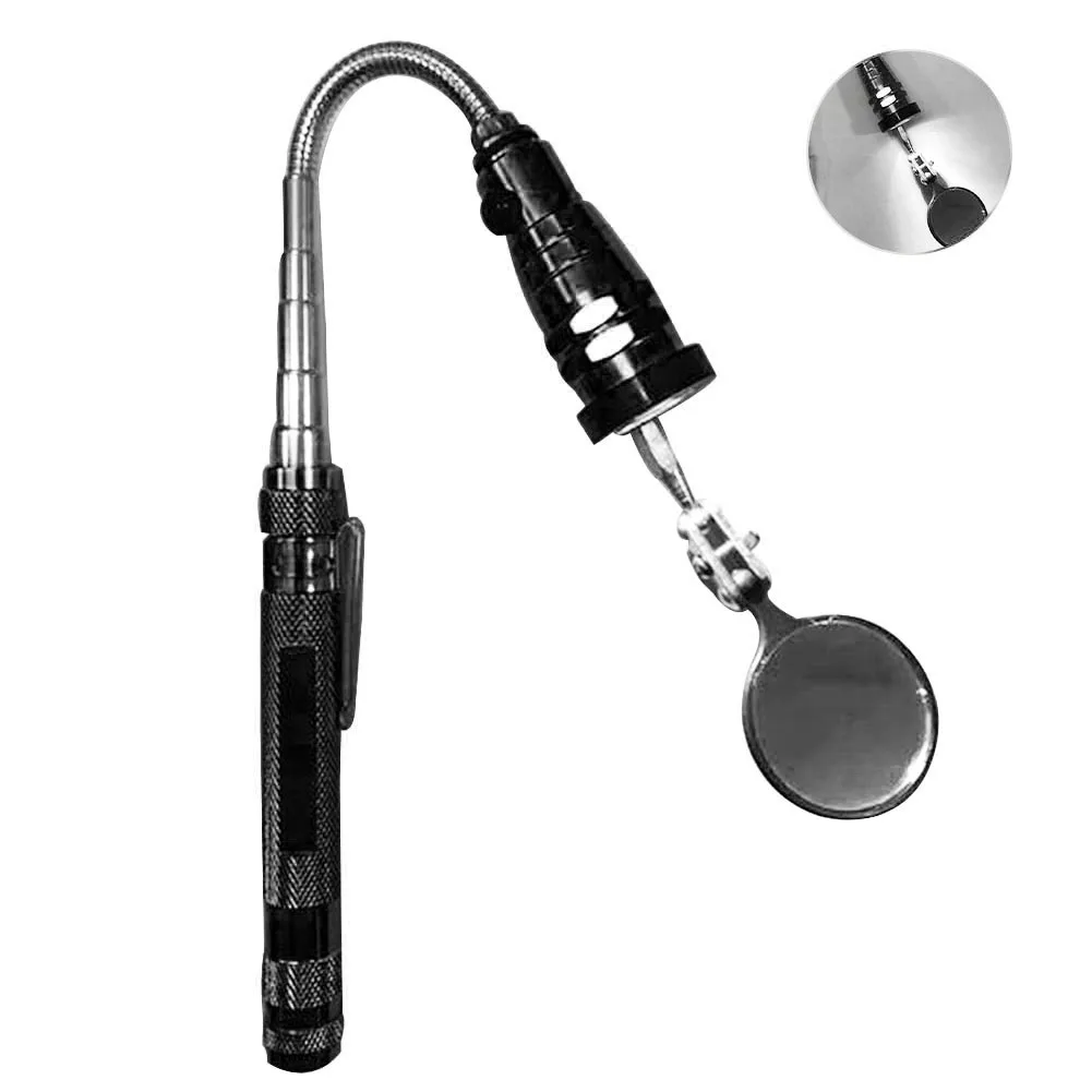 Портативное телескопическое зеркало для осмотра LED освещенные инструменты