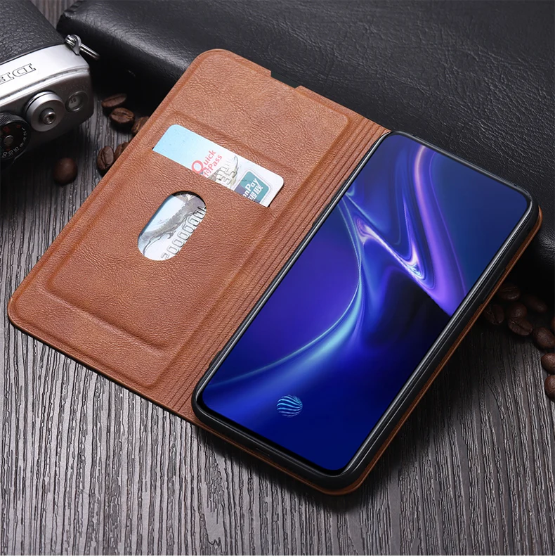 Роскошный кожаный чехол-книжка в стиле ретро с подставкой для OPPO Reno Ace A9 A5 Realme X2 Pro Чехол-книжка Магнитный чехол