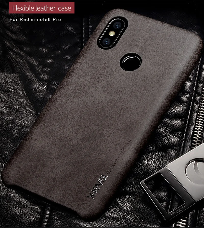 X-крышка с уровнем чехол для Xiaomi Redmi Note 6 Pro Note5 Ретро Винтаж X уровень матовая кожа задняя защитная оболочка