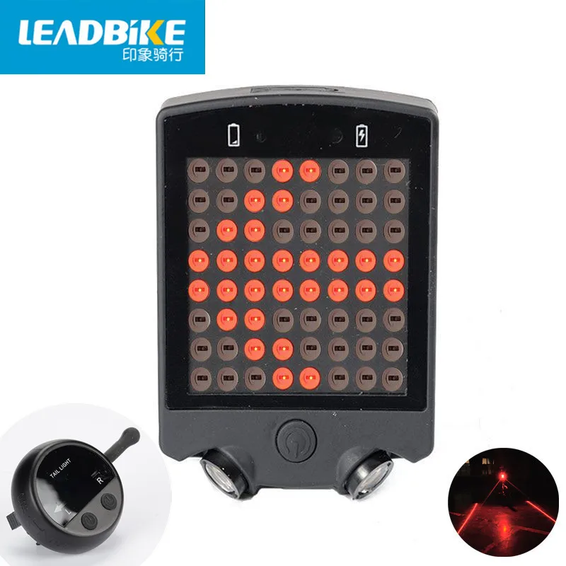 Leadbike 64 светодио дный светодиодный лазерный велосипедный задний фонарь USB