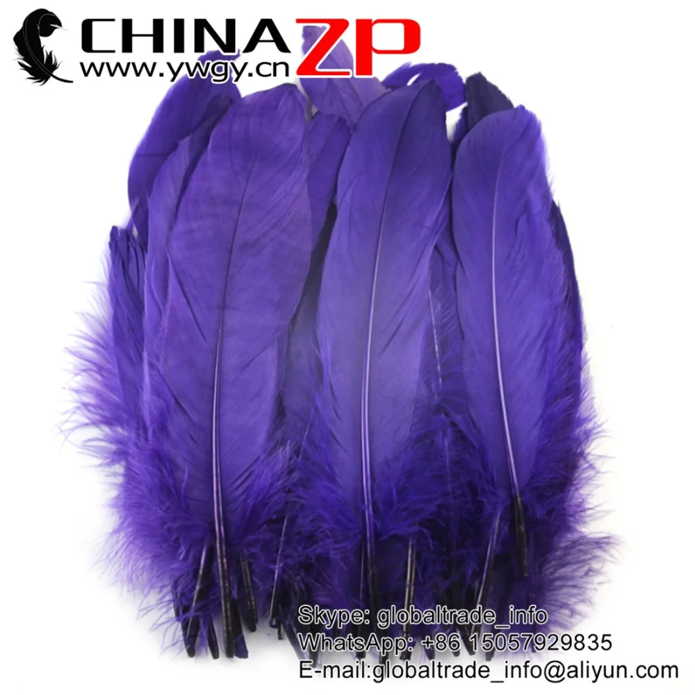 

No.1 Plumage Supplier CHINAZP Factory 500pcs/lot Top Quality Dyed Lavender Goose Satinettes Loose Feathers