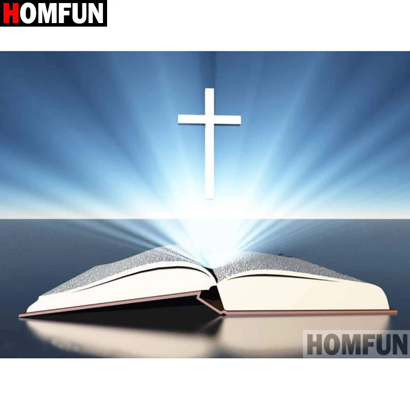 Алмазная живопись HOMFUN A16573 картина религиозная книга с полными