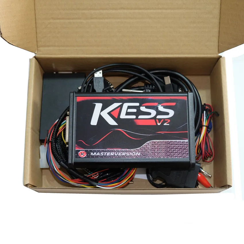 Онлайн V2.47 ЕС красный Kess V5.017 OBD2 менеджер Тюнинг Комплект KTAG V7.020 4 светодиодный V2 5