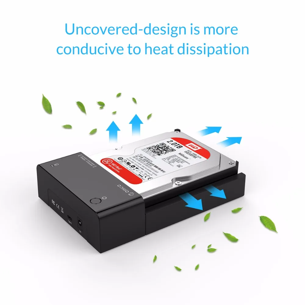Док станция ORICO 6518C3 2 5/3 5 дюйма с портом USB 3 1 type C адаптер питания 12 В (без жесткого