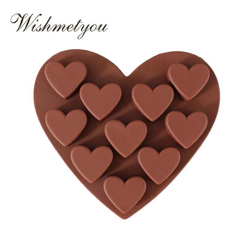 WISHMETYOU силиконовые формы для мыла любовь шоколад кубики льда молд ручной работы 10