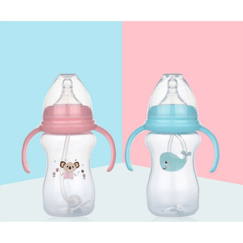 

180/240/300ml PP Baby Feeding Bottles Cups Kids Water Milk Bottle Soft Mouth Duckbill Sippy Infant Drink Training Feeding Bottle