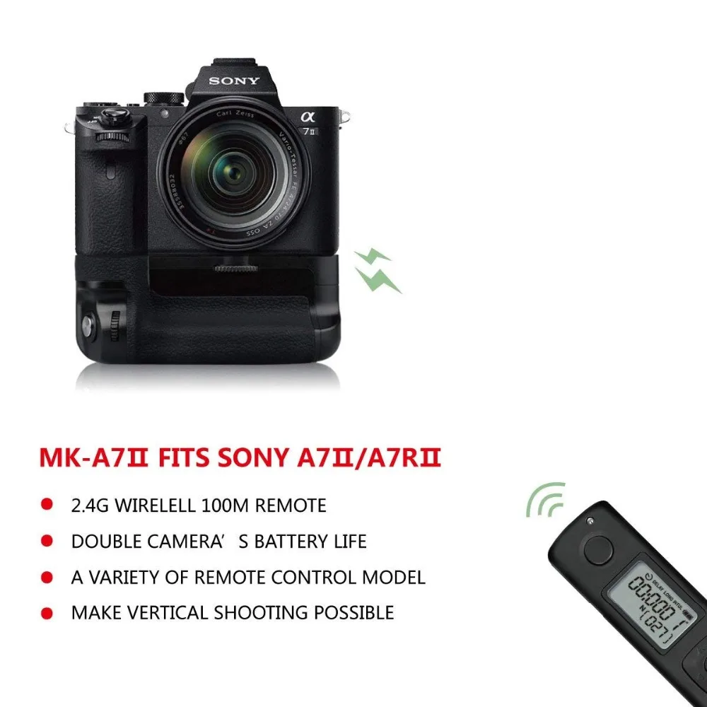 Встроенная беспроводная Батарейная ручка 2 4g для Sony a7II a7rII a7sII|Батарейные ручки| |