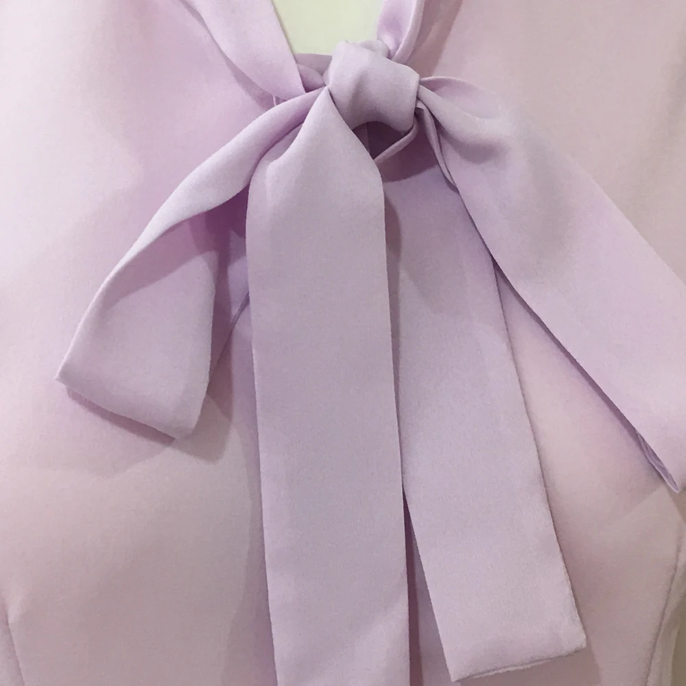 2018 Summer slim plus size women blouse Short Sleeve Chiffon Shirts Bow V-Neck Shirt Petal Tops Blusas Femininas |