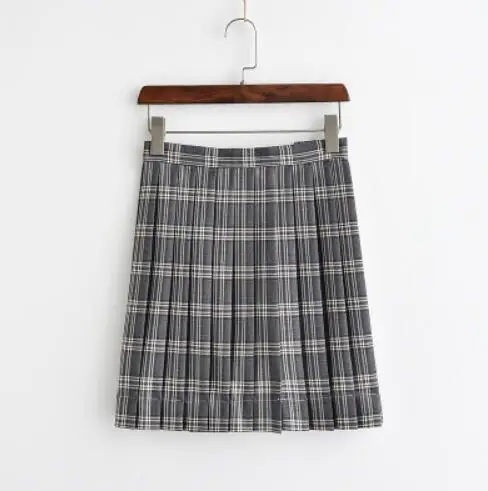 skirt Плиссированные юбки с высокой талией, Kawaii юбки Харадзюку, для женщин и девочек, Лолита, трапециевидная Матросская юбка, большой размер, консервативная школьная форма, JKG1015 - Цвет: skirt