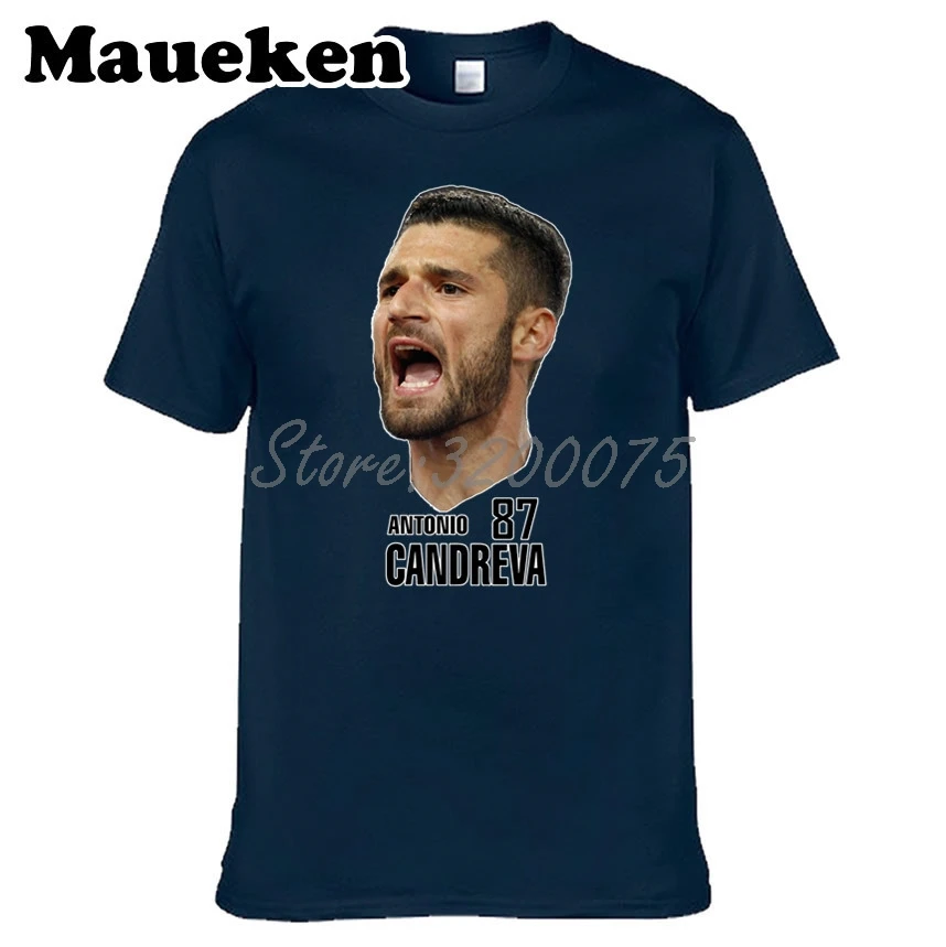 Мужская итальянская футболка 87 Antonio Candreva Head portrait футболки с коротким рукавом