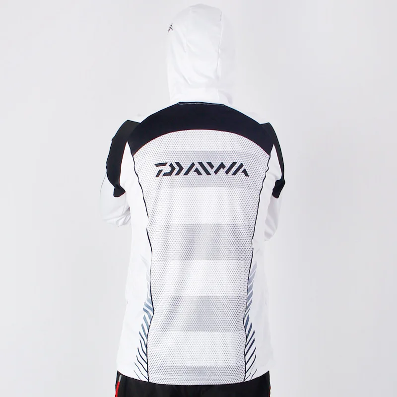 2018 Famous brand Men Daiwa Sports Fishing Outdoor Mesh breathable Hood Mens Clothes Dawa New White Jersey |