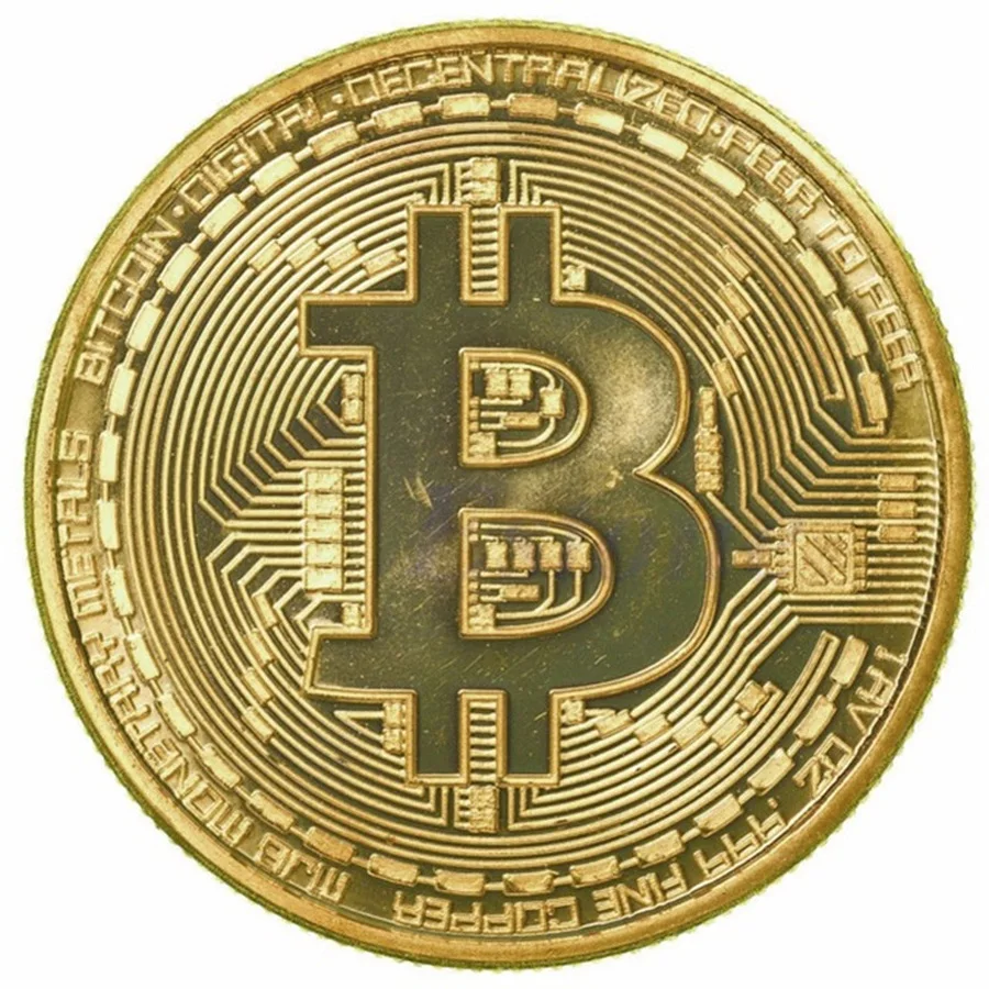 OL монета-Биткоин позолоченная Посеребренная Коллекционная BTC Биткоин монеты