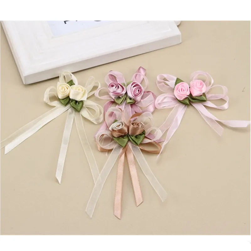 10 шт. Сделай Сам лента вышивка цветок для носка украшение цветок и Одежда Аксессуары для свадебных украшений из ленты праздничное платье с цветочным рисунком