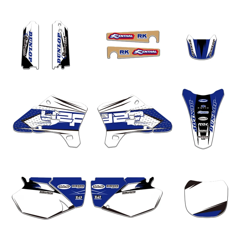 Командная графика и фоны наклейки наборы наклеек для Yamaha YZ250F YZ450F YZF250 YZF450 2003 2004 2005