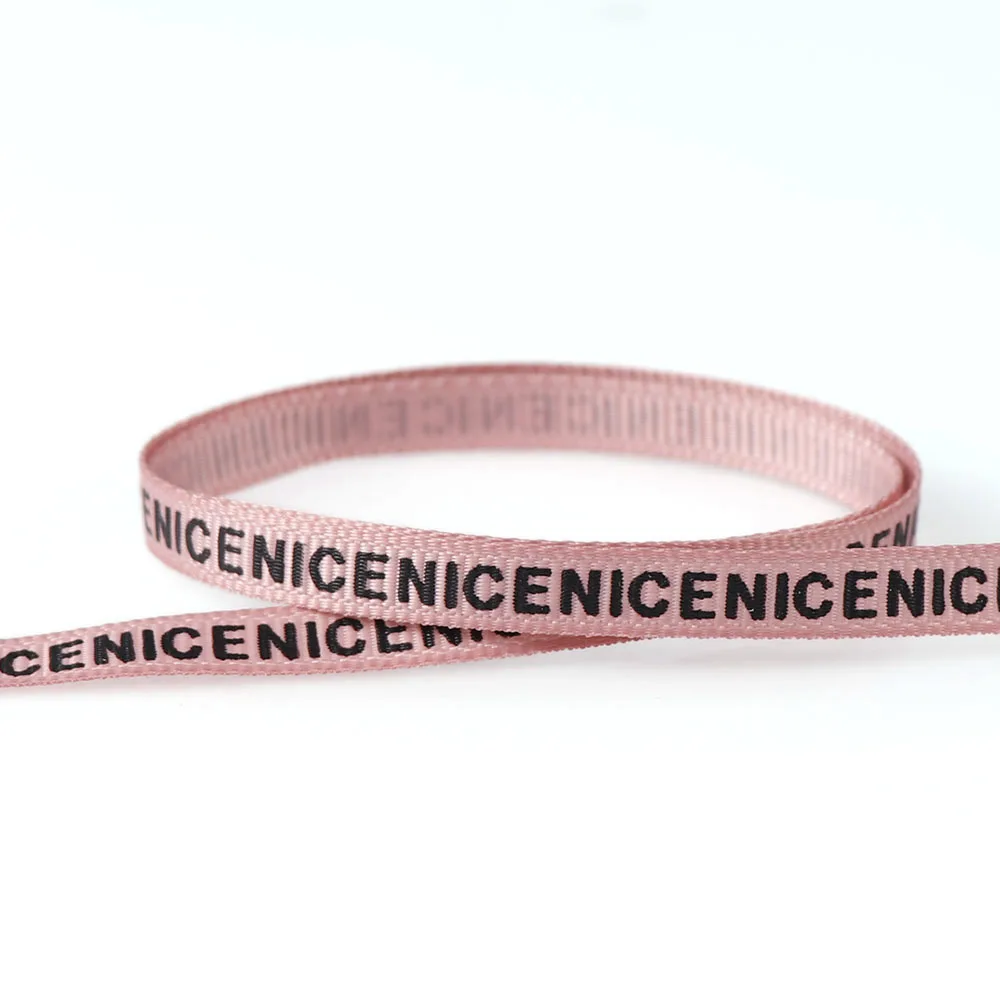 Q 7mm 10 yards 7/10 мм 10 ярдов винт полиэфирной нити письмо красивым принтом Grosgrain вечерние Свадебные украшения подарок с бантом ленты для поделок карточная игра подарки - Цвет: Q 7mm 10 yards