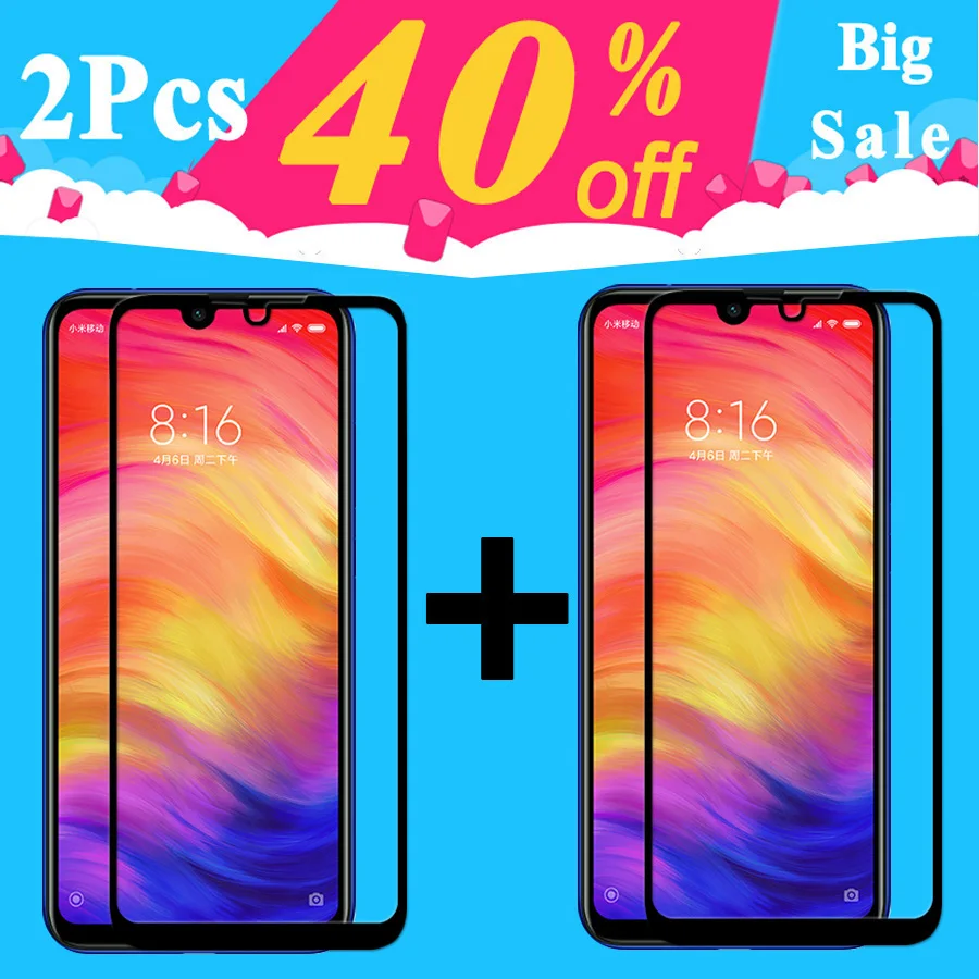 Стекло для xiaomi redmi note 7 pro защитное закаленное стекло протектор экрана Crystal 7pro xaomi red