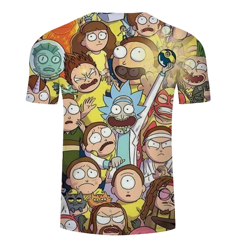 Printed t shirts Rick and Morty tshirt 3D t-shirt Mens Tee Funny Tops Black Short Sleeve Fashion Camiseta Drop ship ZOOTOPBEAR