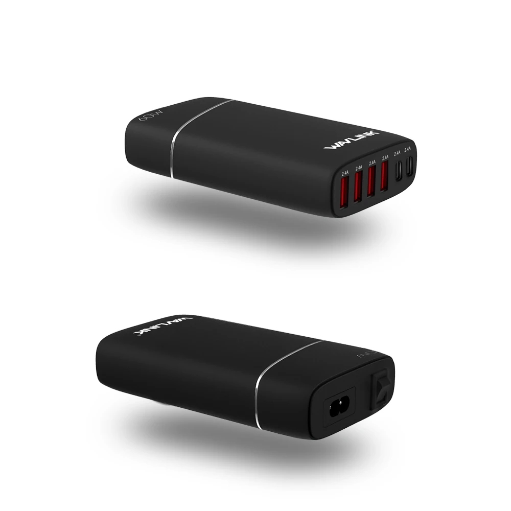 WAVLINK Тип C 6 Порты и разъёмы 60 Вт/12A Смарт USB Настольная зарядная станция для быстрой