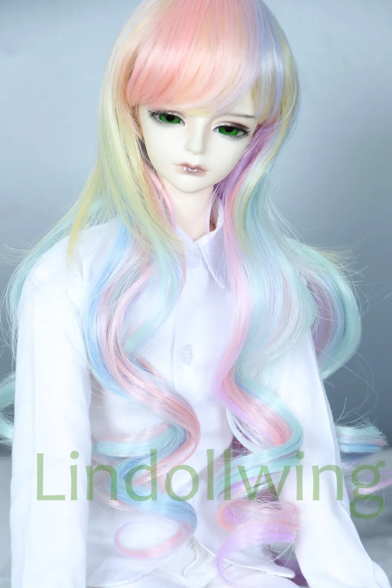 1/3 8 9 &quotBjd парик Dal Pullip BJD SD MSD DOD DD кукольные градиентные Кудрявые Парики|Куклы| |