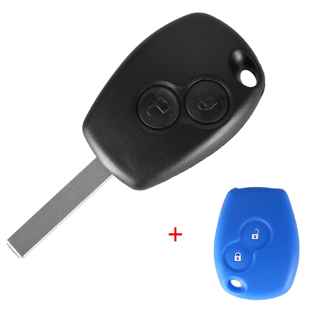 DANDKEY 2 кнопки брелока запись чехол Нож для Renault Modus Clio 3 Kangoo Twingo + силиконовый новый |